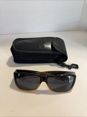 Men's Jonathan Paul Two-Tone Black and Brown Polarized Sunglasses